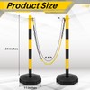 Traffic Delineator Post Cone, Plastic Stanchion Post Set Crowd Control