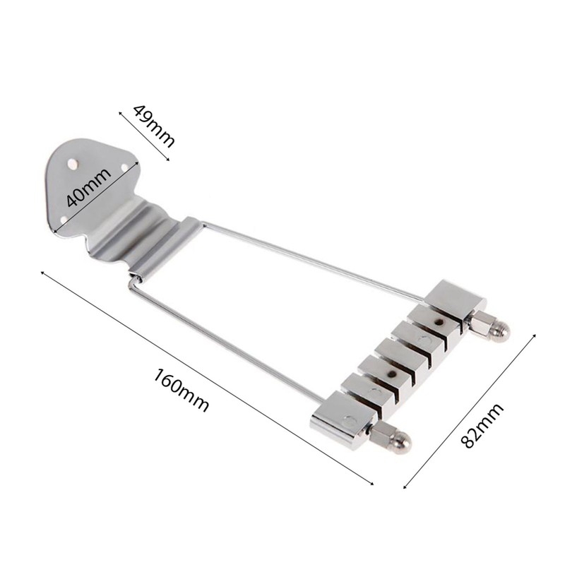 6 String Guitar Trapeze Tailpiece Bridge Replacement Parts for Jazz