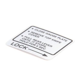 Hobart 437239 Instruction Label for Hobart 2212 Slicers