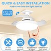 WRYBV Retractable Ceiling Fans with Lights and Remote, 15.74 Inch