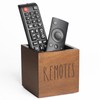 LBEMEY Acacia Wood Remote Control Holder, TV Remote Holder, Remote