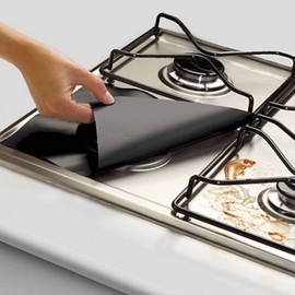 Reusable Gas Stove Burner Cover Liner Mat - Fire Resistant Kitchen Black BL02723 100ea