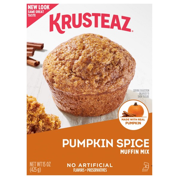 Krusteaz Pumpkin Spice Muffin Mix 15 Ounce (Pack of 3)