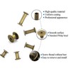 75 Sets Chicago Screws Assorted Kit 5 Sizes Bronze Leather