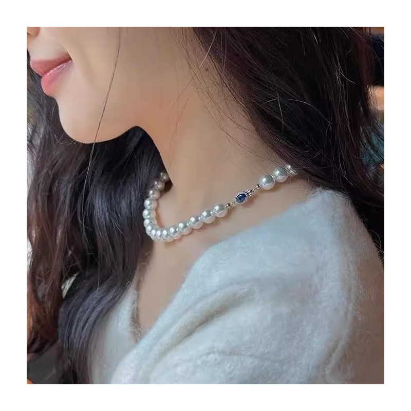 Pearl Necklaces For Women 8mm White Pearl Necklace