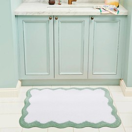 Zeeinx Non Slip Bath Mats - Irregular Shape Cute Microfiber Absorbent Bath Rugs - Funny Bathroom Decor - Machine Washable Floor Mats for Tub Shower 20'x32'