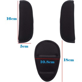 Paquete de 3 fundas para correa de asiento de coche y almohadilla de entrepierna para carriola de bebé, fundas suaves para cinturón de seguridad, universales para recién nacidos, bebés, niños, fundas para cinturón de seguridad para carriola (negro)