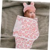 NOLITOY 3sets Swaddle with Matching Hats Soft Cotton Newborn Wraps