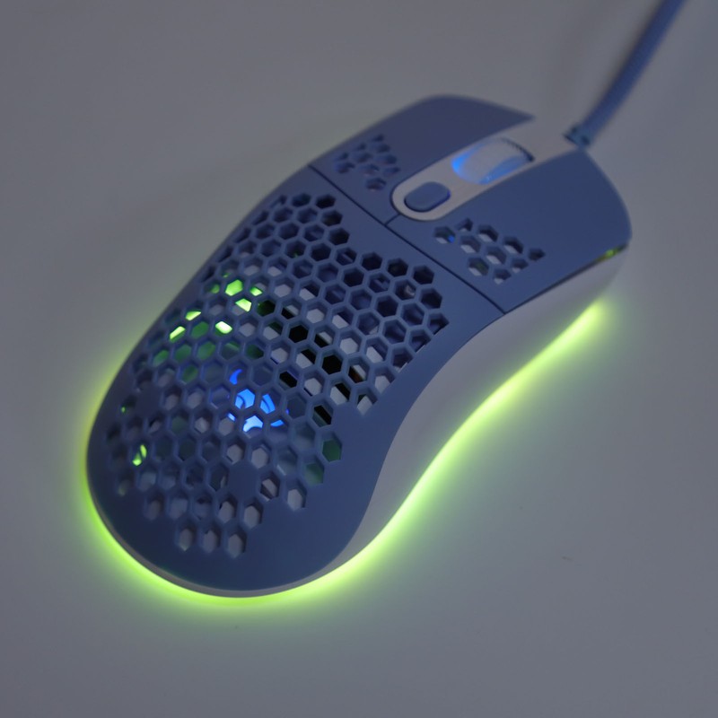 RGB Mouse Cellular Hollow Design Lightweight Wired Backlight 12000DPI 6