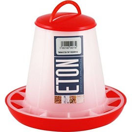 Shorefields Eton Plastic Red & White Poultry Feeder 1kg, 3kg, 6kg, 10kg (1kg)