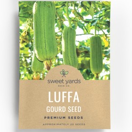 Luffa Gourd - Large 2,500mg Envelope - 25 Flower Seeds for Planting - Luffa aegyptiaca