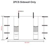 KAMPKEEPER Instant Canopy Sidewalls with 4 Pockets for Pop Up