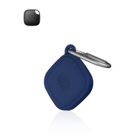 Upgraded Case for Tile by Life360 Mate(2024) Bluetooth Tracker,Soft Protective,Shockproof,BOVUGAC Silicone Case Cover with Keychain for Tile Mate (2024)-Blue