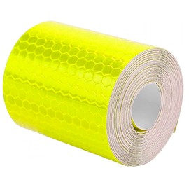 AUTOZOCO Reflective Tape High Intensity PVC 3 Meters Long x 5cm Wide Reflective Fiber Tape Reflective Protection Reflective Strip Yellow