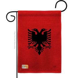 Nationality Albania Garden Flag Regional Nation International World Country Particular Area Small Decorative Gift Yard House Banner Double-Sided Made in USA 13 X 18.5