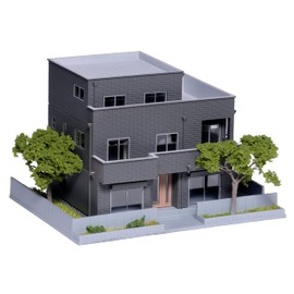 KATO N Gauge 23-405D Two-Family House Dark Gray Diorama Supplies