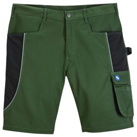 Scheibler Workwear - Men's Shorts - Work Shorts for Work - Work Shorts for Summer - Cargo Shorts with Lots of Storage Space - Available in Sizes S-XXL, Olive/Black
