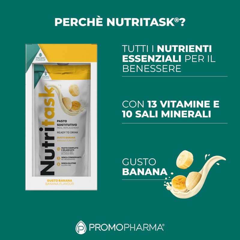 Nutritask – Pasto Sostitutivo Proteico Pronto da Bere - Gusto