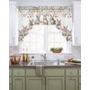 BEMIGO Easter Curtain Valance for Window, Farmhouse Cute Bunny Swag
