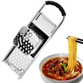 WDEC Stainless Steel Spaetzle Maker, Kitchen Pasta Cooking Tools, with Safety Pusher Dough Scraper Manual Pasta Cooking Tools, with Comfort Grip Handle, 32.5 x 11 x 6.5cm