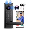 CAMCAMP Smart Lock with Camera & Handle Fingerprint Keyless Door