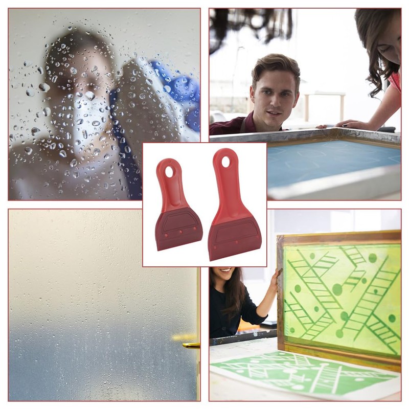 WEBEEDY 4 Pcs Squeegee Rubber Blade Screen Printing Squeegee,Self-Adhesive Screen