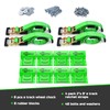Trekassy Wheel Chock Tie-Down Kit with Rubber Blocks, (4,400lb Break