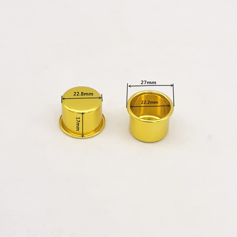 UUYYEO 20 Pcs Golden Metal Candle Cups Holders Candlestick Liners