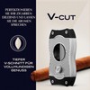 Colibri V-Cut Cigar Cutter - Diamond Pattern - Deep 7