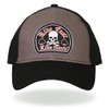 Black White Ball Cap Ride Fast Live Hard Skull Crossbone