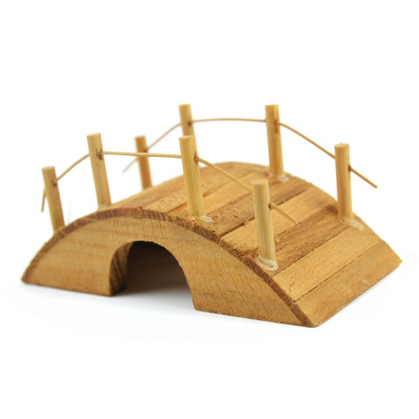 Touch of Nature Mini Fairy Garden Wooden Bridge, 2 by 5.7-Inch, Wood