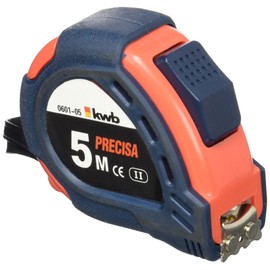 kwb PRECISA Tape Measure with Steel Tape Measure 5 m with Hand Loop, Includes Belt Attachment, Magnetic Hook, Measuring Tape for Measuring Work in Wood, Metal and Drywall