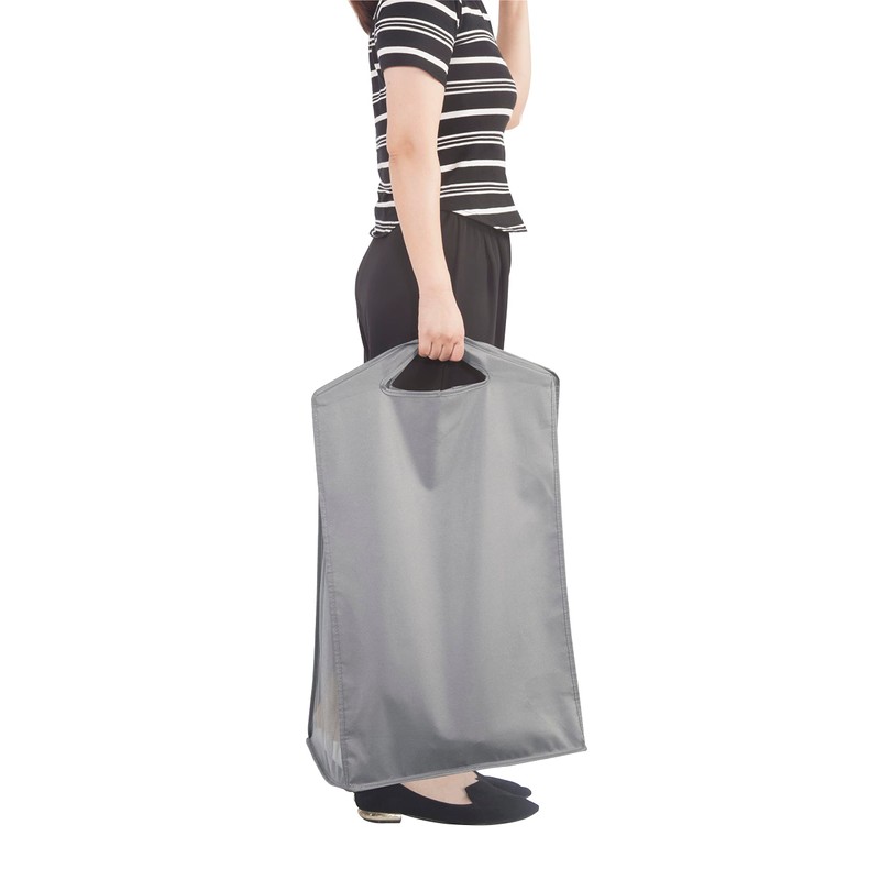 STORAGE MANIAC 2-Pack Hanging Laundry Hamper, Front See-Through Mesh Bag,