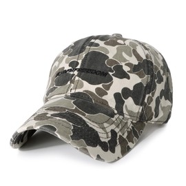 Eoslya Men's Camo Baseball Cap – Classic Embroidered Adjustable Hat, Breathable Cotton, Wide Brim, Stylish Outdoor Sports Cap