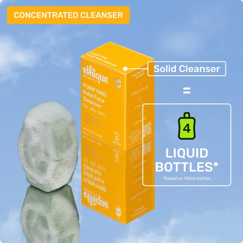 Ethique Purifying - Solid Face Cleanser for Oily Skin -Vegan,