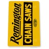 Tinworld Tin Sign: Remington Chain Saws Yellow Retro Rustic Tools
