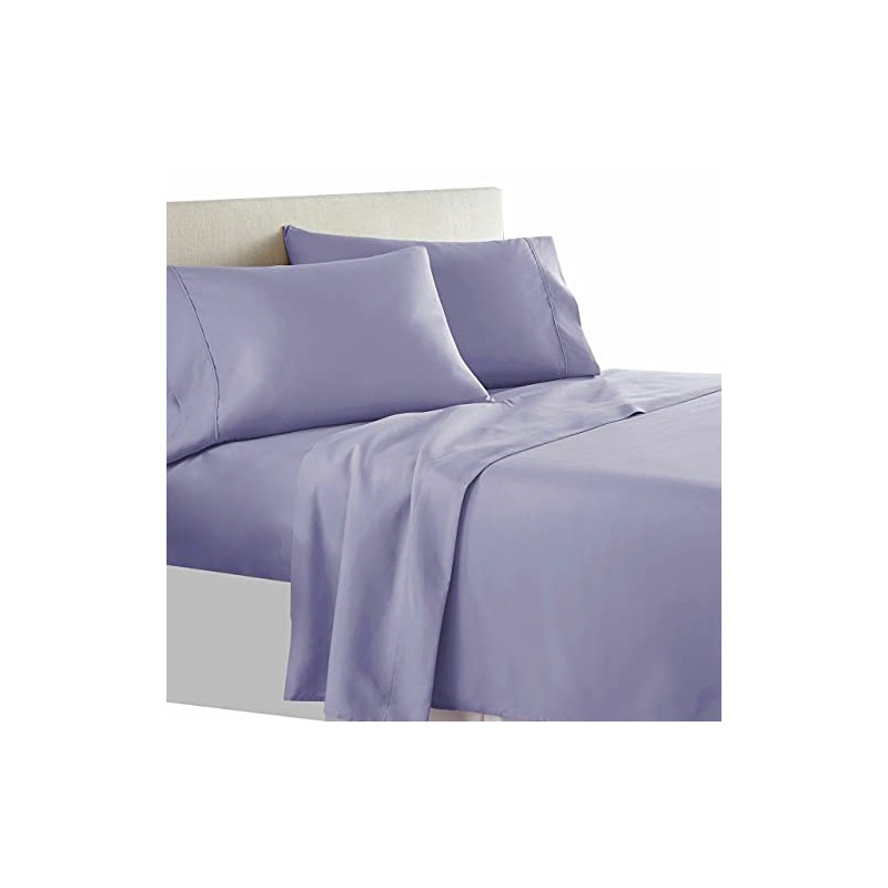 Royal Hotel Bedding Solid Periwinkle Top-Split-Calking: Adjustable California King Bed