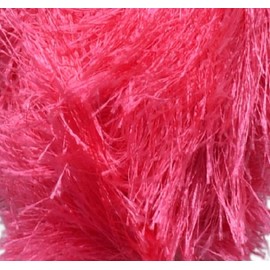 Lukche Eyelash Fun Fur Yarn Premium 100% Polyester 164 Yds (150 Mt), 3.53 Oz (100 Gr) Colorful Crochet Yarn Dıy Hand Knitting. (Candy Pink, 3 Skein)