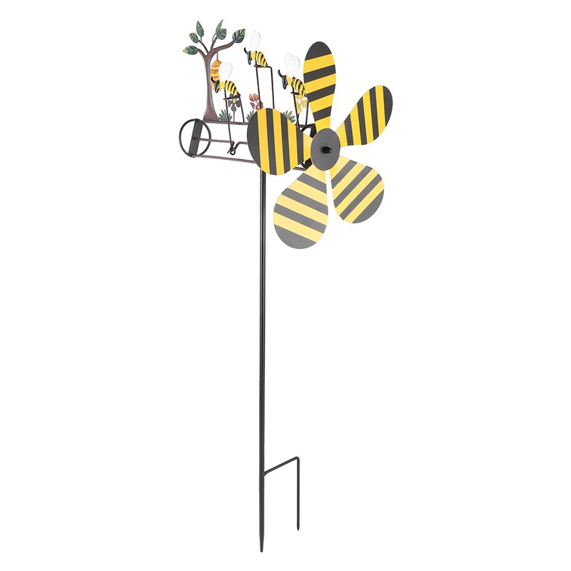 Three Little Bees Windmill Lovely Decorative Metal Bees Windmill for