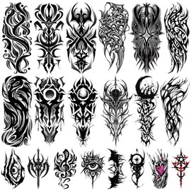 Yazhiji 77 Tatuajes Temporales De Sigilo Cibernético Para Adultos 17 Tatuajes Falsos De Sello Cibernético Para Brazo Pecho Y Hombro 60 Pequeños Tatuajes Negros Para Mujeres Hombres Y Niños