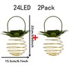 U-Vathing 2Pack 24LEDS Outdoor Solar Pineapple Lights,Waterproof Hanging Solar Lantern