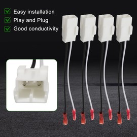 MINETPS 4Pcs 72-6514 Speaker Adapter Wire Harness Fit for 2008-2019 Toyota Tacoma Tundra Camry 4 Runner Scion Corolla Modes, Front and Rear Door Speaker Wiring Harness Adapter Plug