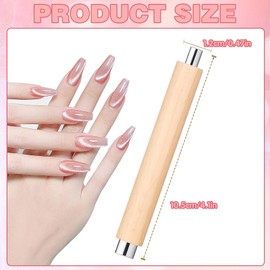 Double-Headed Beveled Cat's Eye Magnet Tool Small Wand, Multifunctional Cat Eye Tools for Nails Size Science, Long Service Life Suitable for Nail Technicians & Novices