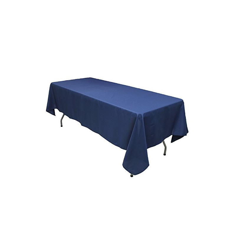 KaitatsuSen Rectangular Polyester Fabric Tablecloth Navy Blue 150 x 300