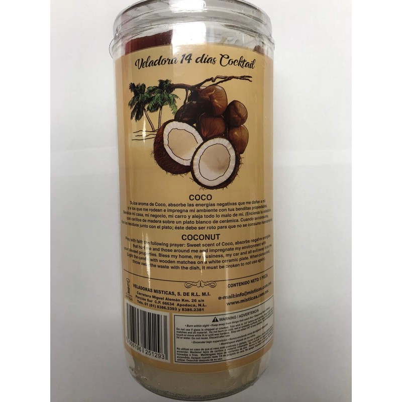 Coconut 14 Day Prepared Scented Candle in Glass (Coco)