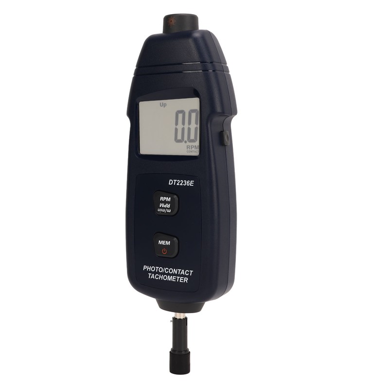 Digital Tachometer Handheld White Backlit Auto Data Save Non Contact