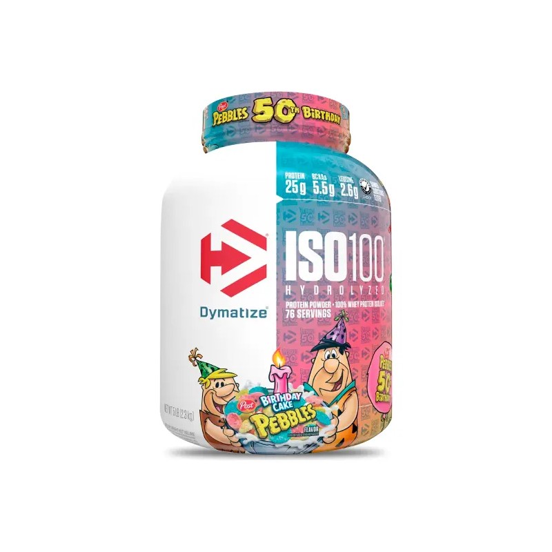 Suplemento Polvo Dymatize Iso 100 Proteína Pote 3kg Sabor Fruity