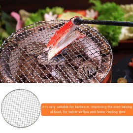 kingsea 6.5 in Round Grill Grate Stainless Steel Baking Barbecue Rack for Grills,Charcoal,Electric Grills,Ovens,Grilled Food,1 PCS