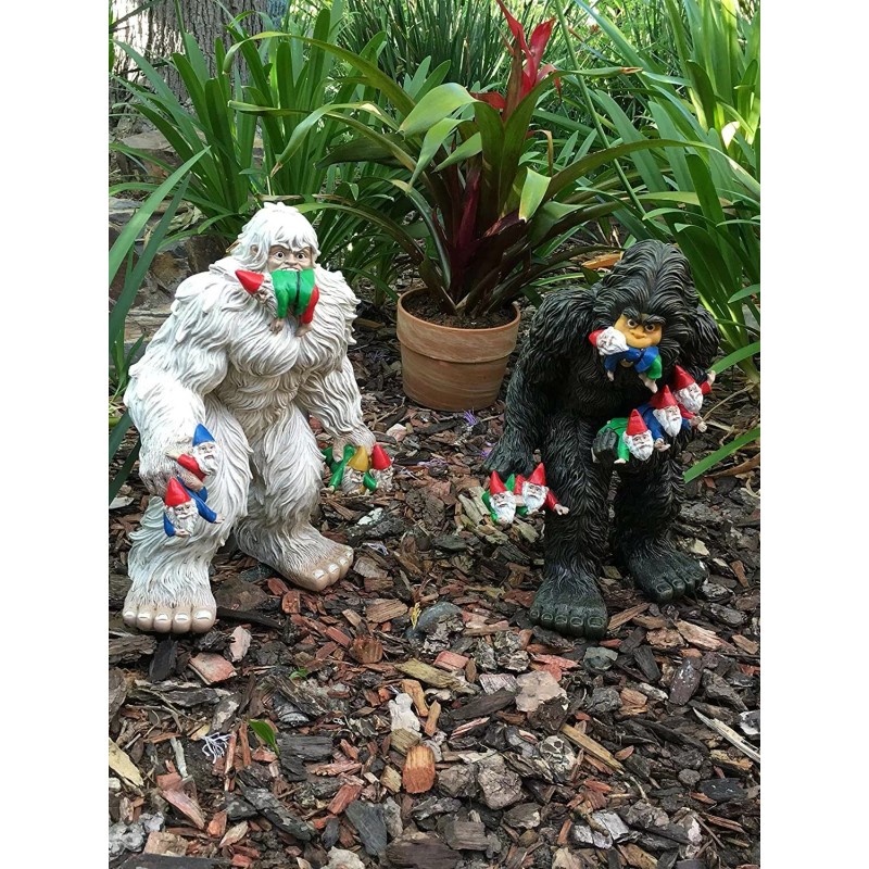 GlitZGlam Large Miniature Yeti and Gnomes for The Fairy Garden.