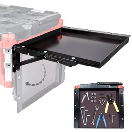 Powerful Magnetic Kit Compatible with Mil.waukee Packout Toolbox, Folding Table Top Compatible with Mil.waukee Packout, Tool Tray Side Bracket Compatible with Rails, No Drilling